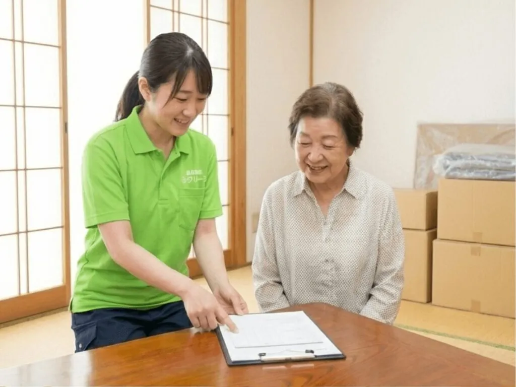 費用の説明をする様子