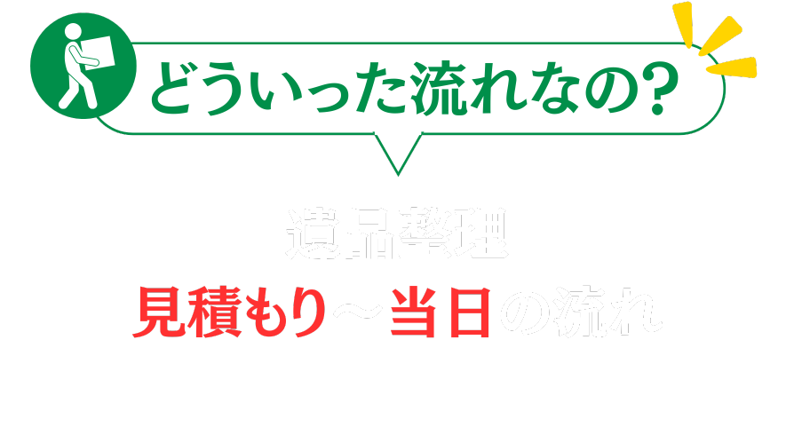 遺品整理当日の流れ