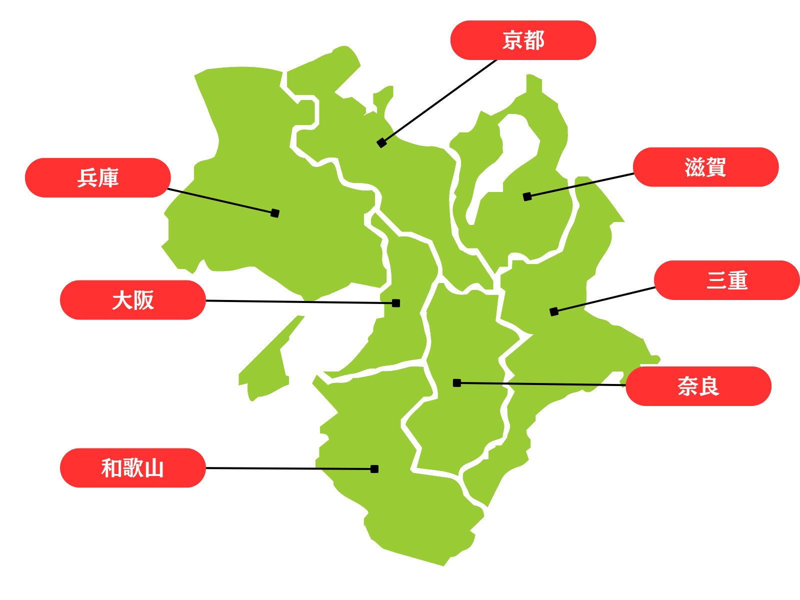 近畿エリア地図画像