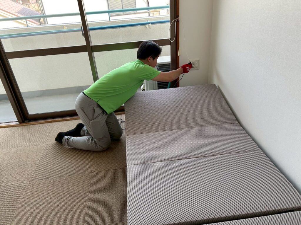 四條畷市作業事例依頼者様の実際の現場から施設へ必要品お部屋に配置写真画像