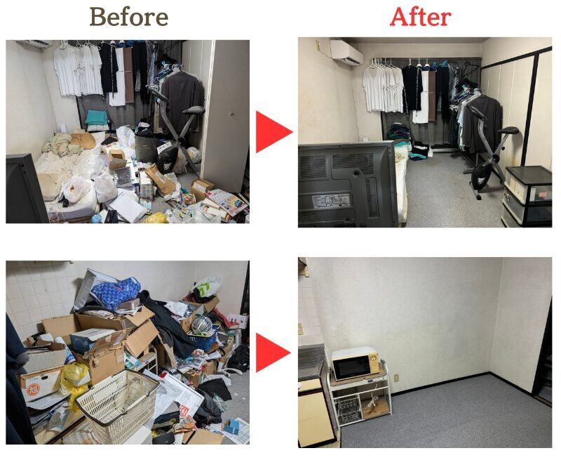 部屋の整理Before after