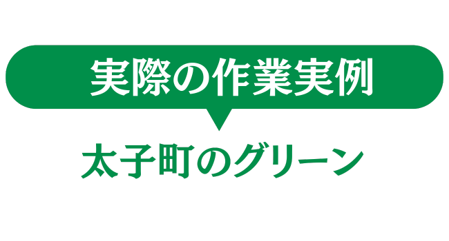 太子町のグリーン　実際の作業実例
