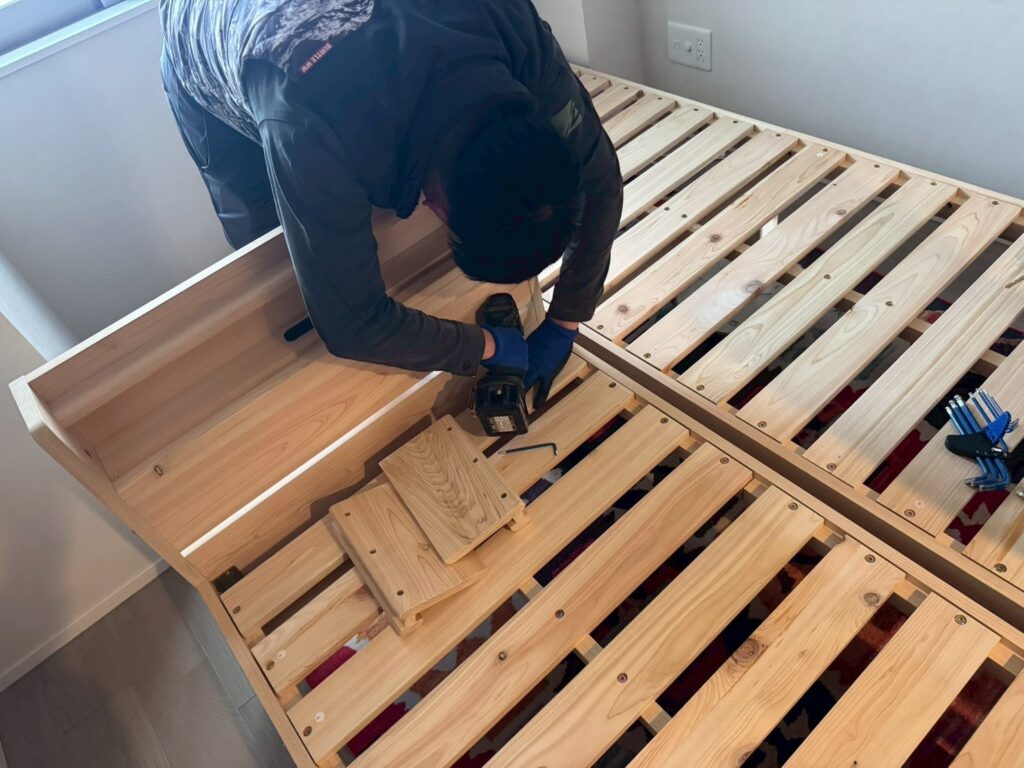 枚方市作業事例実際の現場での作業写真画像ベッド解体