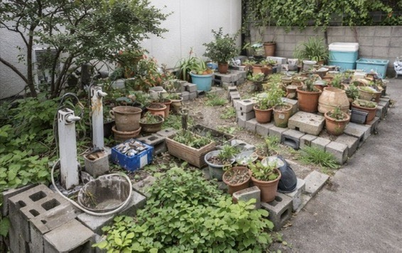 八尾市作業事例実際の現場写真画像庭