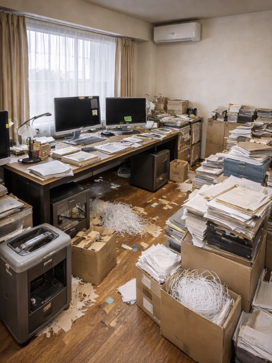 八尾市作業事例実際の現場写真Before画像3書斎