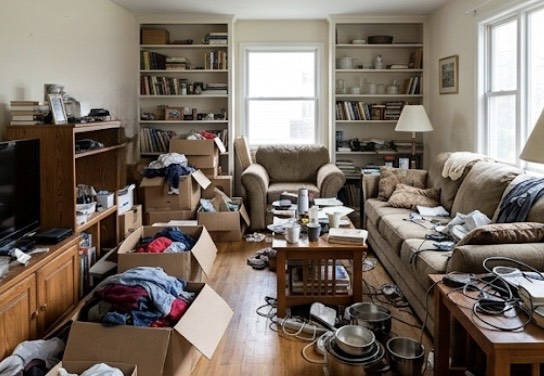 池田市作業事例実際の現場写真Before画像2リビング