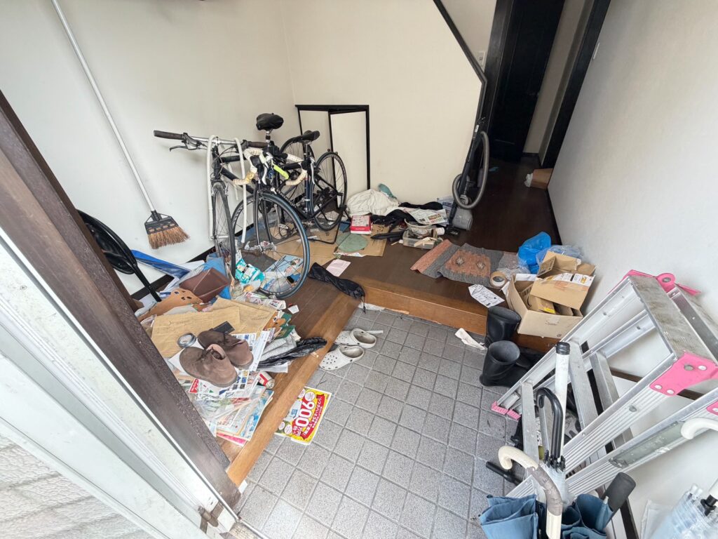 松原市作業事例実際の現場写真画像玄関